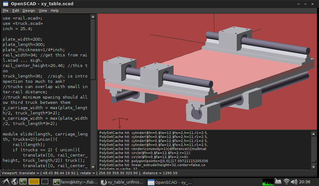 a pretty rendering using openscad